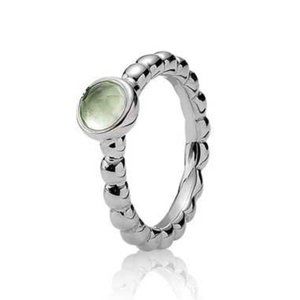 PANDORA Sweet Dreams Natural Light Prehnite Sterling Silver Ring